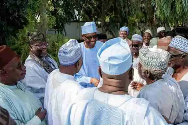 President Buhari Receives His Classmates Of 1953 Set Of Katsina Middle School (Photos)